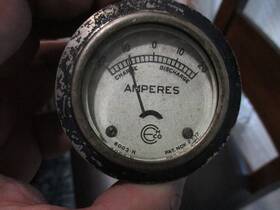 6003-n Emco 1940s -60s Amperes Charge-discharge 0-20 Glass - Gauge Part #