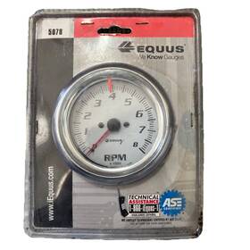 5078 Equus Tachometer Gauge 5000 Series 0-8000 Rpm 3-3/8 Inch Electric