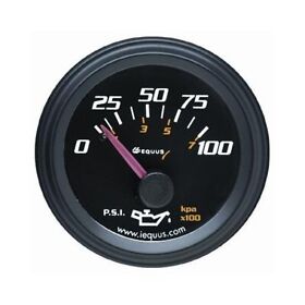 6234 Equus Oil Pressure Gauge In Black Back-lit Illumination D 2 1/16inch