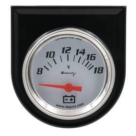 E5268 Equus 2 Inch White Voltmeter Kit