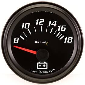 8-18v Equus E6268 6000 Series 2 Inch Elec. Volt Gauge 90 Sweep