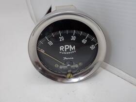 50008 Faria Vintage 5 000 Rpm Tachometer Curved Glass Lens Hot Rod Marine Muscle Car