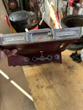 256.fd1w65 Ford 1964 1965 Thunderbird Dash Housing With Clock Wiring Complete