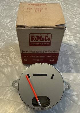 B7a-10883-a Ford Nos Original 1957 Galaxie Fairlane 500 Dash Temperature Gauge