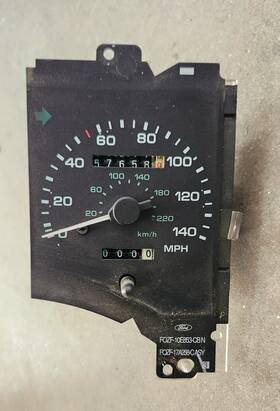 F0zf-17a258-c Ford 90 - 93 Mustang 140 Mph Speedometer 5.0 V8 91 92 1993 Instrument Cluster