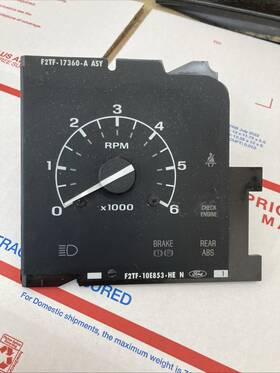 F3tf-10e853-aa Ford F2tf-17360-a 1992 1996 F Series Bronco Cluster Tachometer Tach Gauge