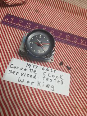 25015272 General Motors 1977 C3 Corvette Clock Serviced Oem Gm Original Working