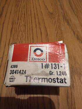 3041424 General Motors Nos Delco Thermostat 53-59 Corvette 38-59 Chevy 131-1 A18