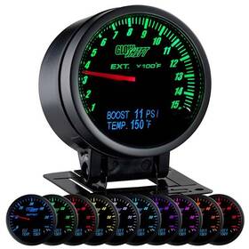 Glowshift Gs-3g-05 3in1 Black Analog Egt With Digital Boost &temperature Gauge New