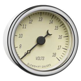 Gs-caw-05 Glowshift Antique Classic Series 18v Volt Voltmeter Voltage Vintage Gauge Kit