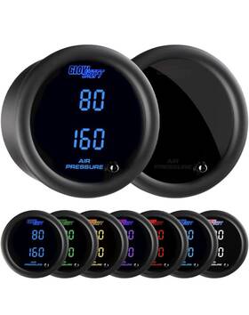 Gs-t713-dn Glowshift Tinted 7 Color Dual Needle Air Pressure Gauge 2-1/16 Inch 52mm