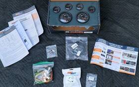 Gs-w7-6g-1 Glowshift Black 7 Color 6 Gauge Set For Custom Instrument Cluster Dash Panel Gps