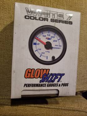 Gs-w707 Glowshift 52mm White Face Oil Temp Temperature Gauge Meter W. 7 Color Display