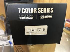 Gso-t716 Glowshift 3 3/4 Tinted 7 Color In Dash Tachometer Gauge