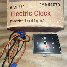 994070 Gm 1971-74 Nos Chevy Impala Bel Air Biscayne Electric Clock Kit 994070 Gm 1971-74 Nos Chevy Impala Bel Air Biscayne Electric Clock Kit