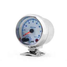 Iex6236555474978mz Goolrc Tachometer Gauge 3.75ftft Car Universal Silver Blue Inch