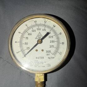 Grinnell 41985 2 Fire Sprinkler Water Gauge U.s. Co. 3.5 Inch Brass And Glass