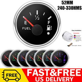 Cx2065us Gzsmh 2 Inch 52mm Gas Fuel Level Gauge 240-33ohms 7 Colors Led For Motorcycles Boat Car Us Cx2065us Gzsmh 2 Inch 52mm Gas Fuel Level Gauge 240-33ohms 7 Colors Led For Motorcycles Boat Car Us