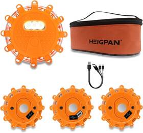 Gp904b Heigpan Gp9x4b Led Road Flares With Usb-c Cable And Magnetic Base Usb-4pack