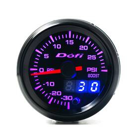 1102-tur Hlyb-auto-parts 2 Inch 52mm Digital / Pointer 7 Color Led -30 30psi Turbo Boost Meter Pressure Gauge