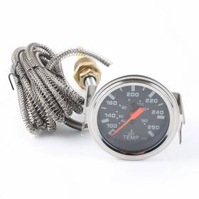 Ag009-wt Hlyb-auto-parts 2ftft 52mm Water Temp Gauge Dial Multi Temperature Chrome Pointer Kit Black Face