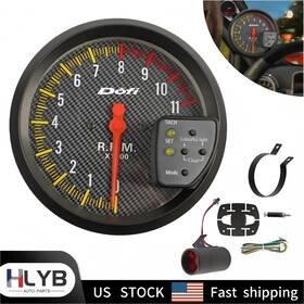Dofi-5in-cb Hlyb-auto-parts Universal 5 Inch Tachometer Gauge 7 Color Backlit 0-11000 Rpm Meter With Shift Light