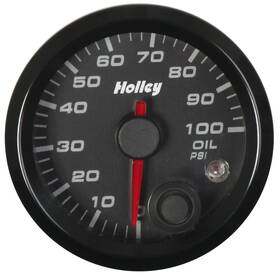 26-601 Holley Analog-style Fuel Pressure Gauge 2-1/16 Inch Diameter 10-100 Psi 27