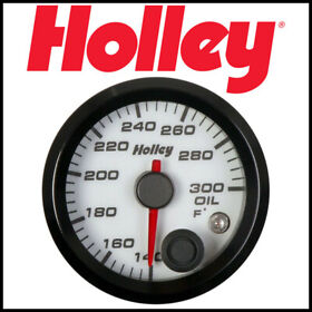 26-604w Holley Performance Analog Style Oil Temperature Gauge