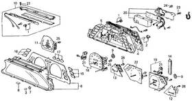 Honda 37205-sb3-671 Genuine Speedometer Assembly Ns