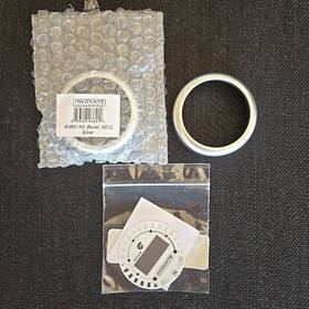 3841 Innovate Motorsports 2 Silver Gauge Bezels And White Face Plate New #3841