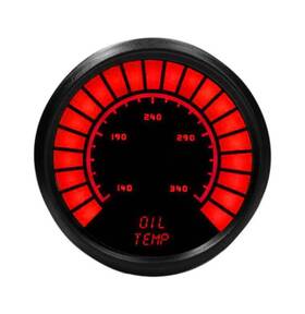 140-34 Intellitronix B9108r Universal Oil Temperature Gauge Led Analog Bar Graph