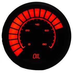 B9114r Intellitronix Barg Oil Pressure Gauge Red