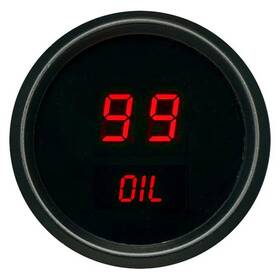 M9114r Intellitronix Corp - 2-1/16 Inch Led Digital Oil Pressure Gauge Red 99 Psi
