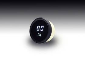 M9114w Intellitronix Oil Pressure Gauge In Black Bezel - White