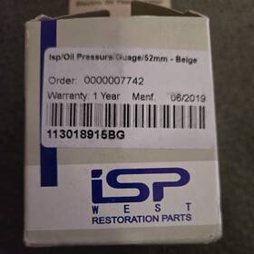 113018931bg Isp Vw Vintage Series Beige Face 300 Oil Pressure Guage 52mm