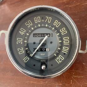 211018020bg Isp Vw Bug Bus Ghia 120 Mph Speedometer With Trip Odometer Grey Face 211018020bg Isp Vw Bug Bus Ghia 120 Mph Speedometer With Trip Odometer Grey Face