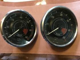 209194r Jaeger Triumph Tr4 And Tr4a Tachometers Rev Counter Two Tachs 209194r Jaeger Triumph Tr4 And Tr4a Tachometers Rev Counter Two Tachs