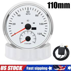 Jafowsey Cxa032 110mm White Gps Speedometer 0-120mph With Tachometer 8000rpm Gauge For Boat Car Atv