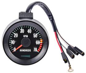 Jegs 79270 Factory Style Tachometer 0-7 000 Rpm And 6 Redline For 1967
