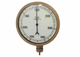 567l Jones Motrola Vintage Brass 8 000 Rpm Tachometer Over 6 Inch Huge Hot Rod Custom Wow