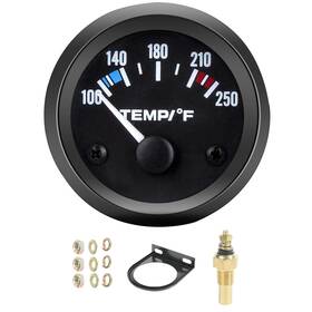 Lagwiuy 726260594898 Universal 2 Inch 52mm Water Temp Gauge Automotive 100-250 White Pointer
