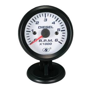 Led 712968075940 Mgs 52mm 2-1/16 Universal Tachometer Diesel Engine Alternater New Damaged Box