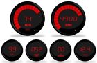 M9999r Intellitronix Led Digital Set Red Black Bezel Speedometer 818731010287