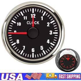 810-00299 Maimeimi 52mm 0-12hours Digital Pointer Clock Gauge Hour Meters For Marine Car Boat Yacht