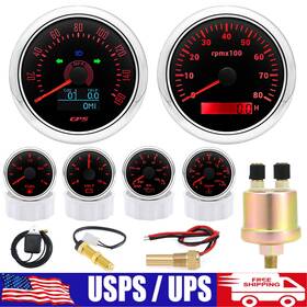 Cx6143 Maimeimi Cx6147 Cx6139 Cx6141 6 Gauge Set 85mm Gps Speedometer 160mph Tachometer 8000rpm With Senders For Boat Cx6143 Maimeimi Cx6147 Cx6139 Cx6141 6 Gauge Set 85mm Gps Speedometer 160mph Tachometer 8000rpm With Senders For Boat