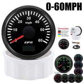 Cx6261b Maimeimi 52mm Black Gps Speedometer Gauge 0-60 Mph 7 Colors Led For Boat Car Motorcycle