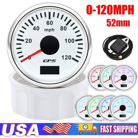 Cx6266us Maimeimi 2ftft 52mm Digital Gps Speedometer 0-120mph Gauge Odometer For Car Boat Motorcycle