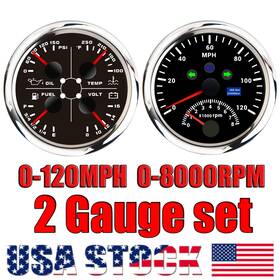 Cx8191 Maimeimi 2 Gauge Set 85mm Gps Speedometer 120mph With Tacho& 4in 1 Multifunctional Us