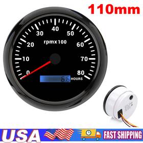0-8000rpm Maimeimi Cxa011b 4 3/8ftft 110mm Tachometer Tacho Gauge Lcd Hourmeter Car Boat Gas Diesel