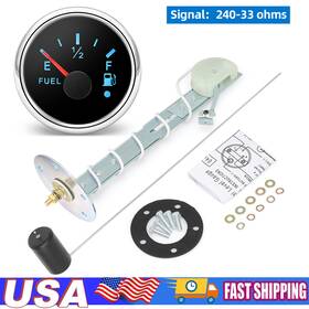 Cx2065b Maimeimi Ls0007 52mm Boat Fuel Level Gauge 240-33ohms With Float Sensor E-1/2-f Pointer 12v